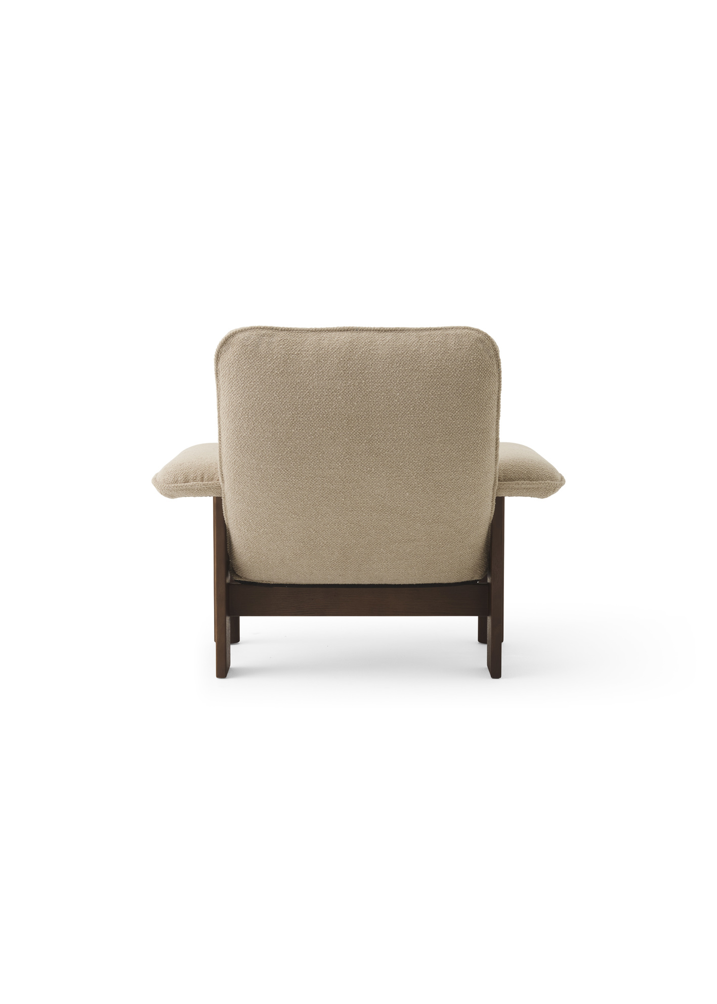Menu - Brasilia loungestoel, massief donker gebeitst eiken, 02 (Beige)