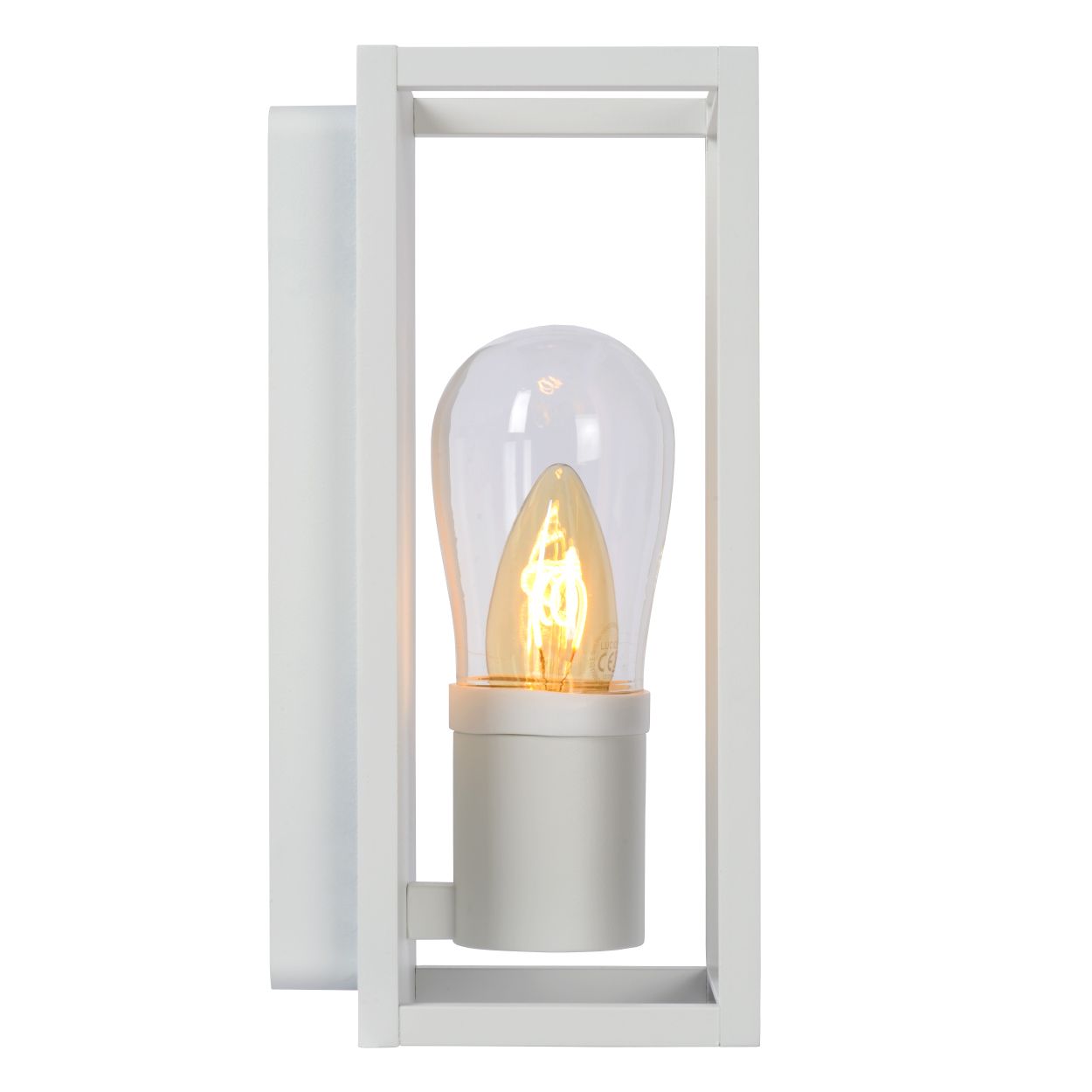 Lucide CARLYN - Wandlamp Badkamer - 1xE14 - IP54 - Wit