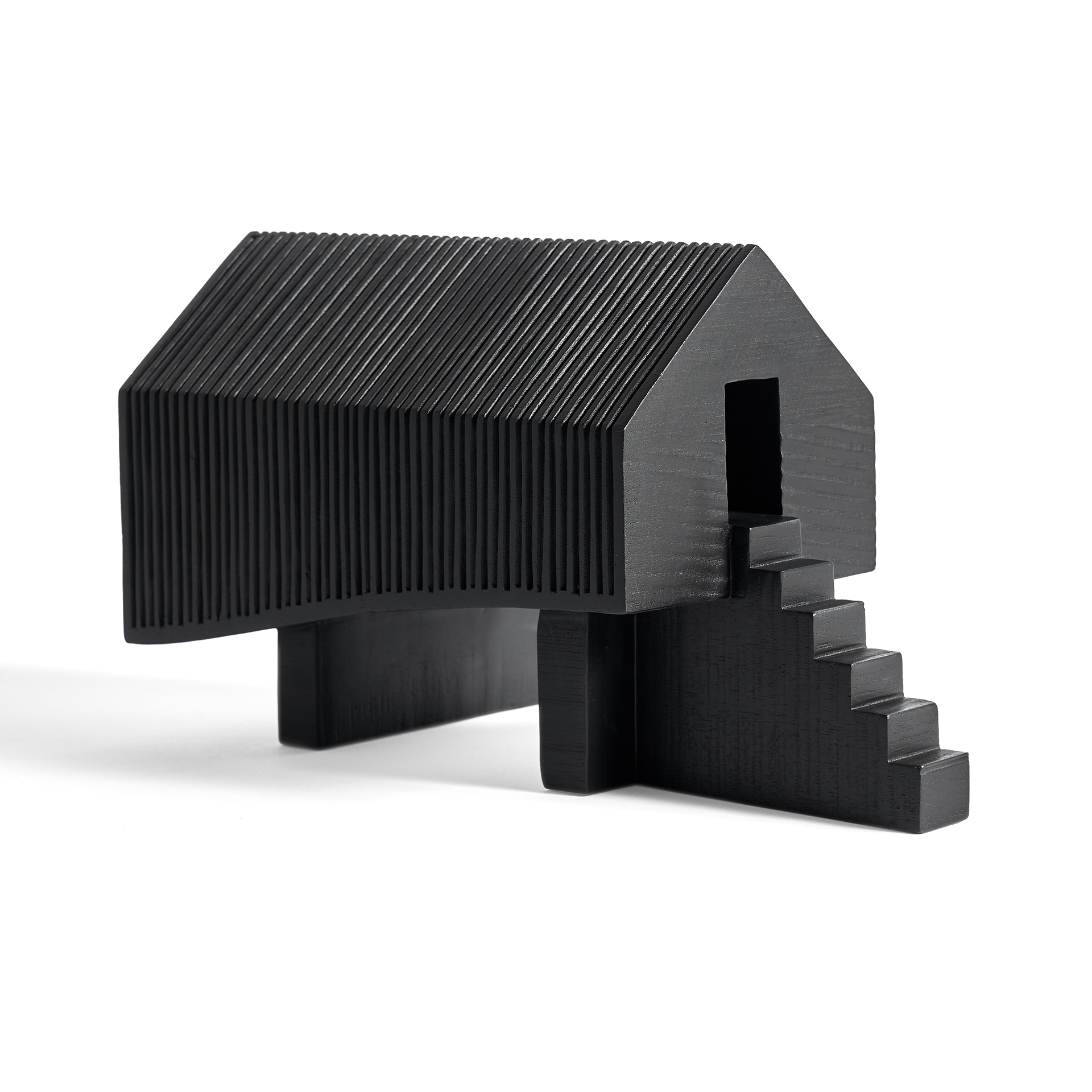 Ethnicraft - Stilt House object gelakt mahonie zwart (17 x 33 x 18 cm)