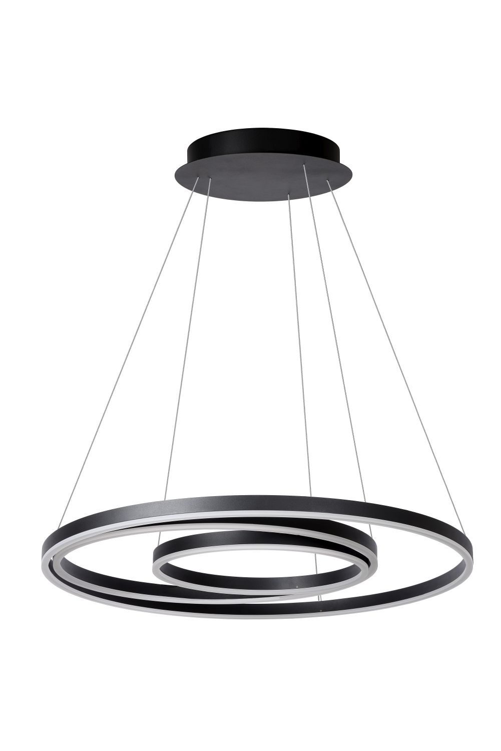 Lucide TRINITI - Hanglamp - Ø 80 cm - LED Dimb. - 3000K - Zwart