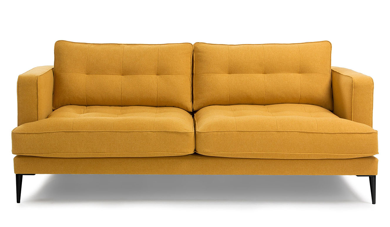 3-zitsbank Tanya mosterdkleurige 183 cm