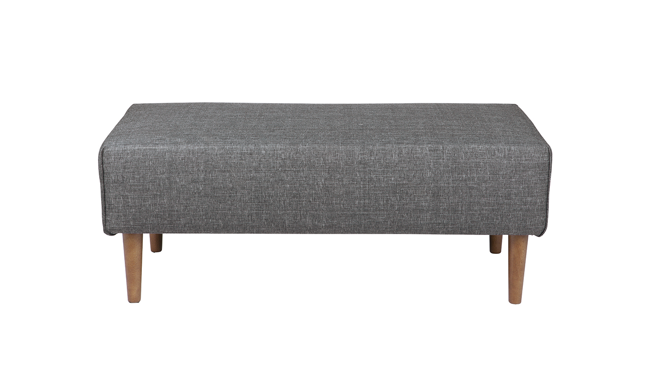 Bjork 2,5-hocker with wooden legs grey