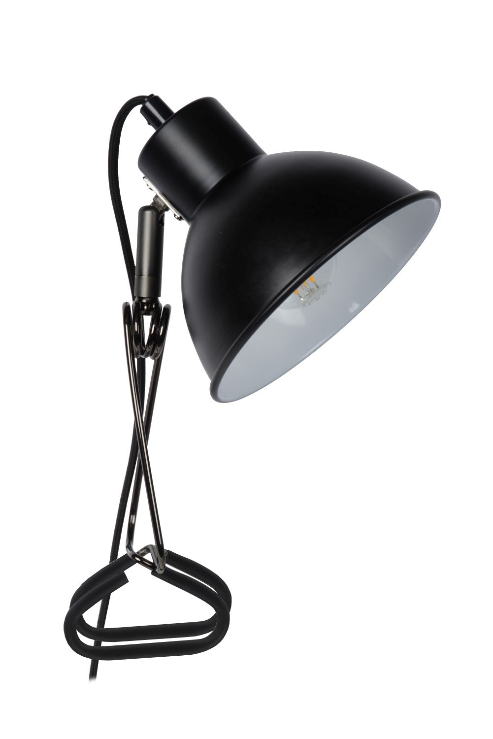 Lucide MOYS - Klemlamp - 1xE27 - Zwart