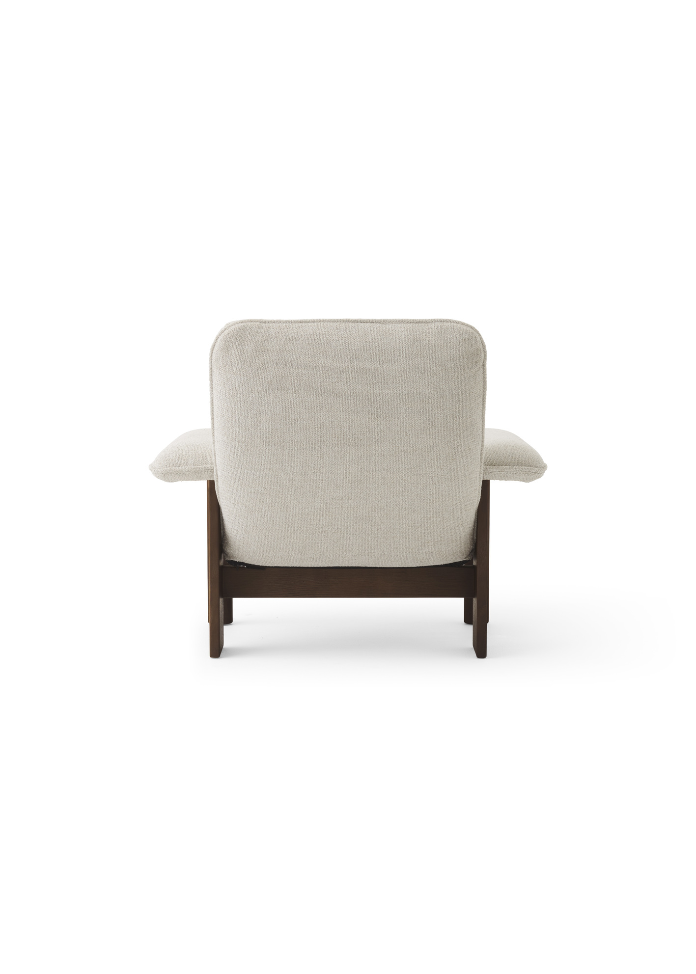 Menu - Brasilia loungestoel, massief donker gebeitst eiken, 0011 (White)