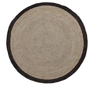 Saht vloerkleed Ø 150 cm beige en zwart