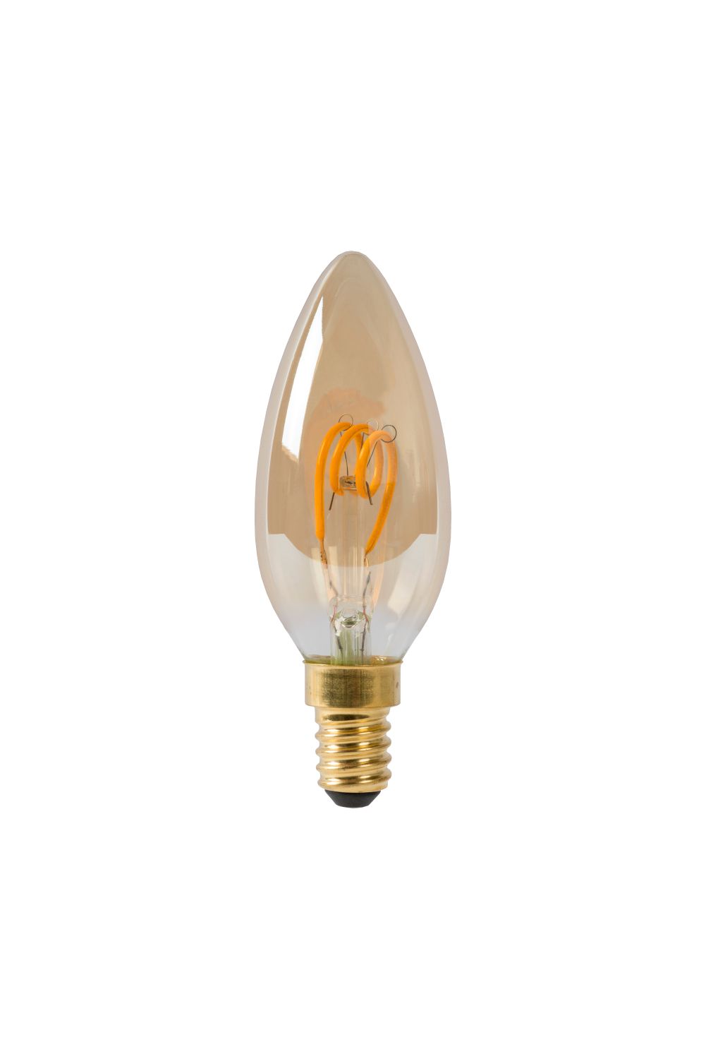 Lucide C35 - Filament lamp - Ø 3,5 cm - LED Dimb. - E14 - 1x3W 2200K - Amber