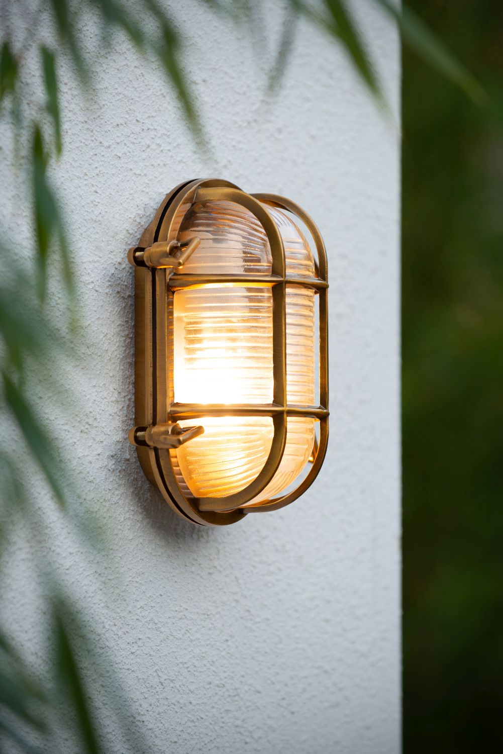 Lucide DUDLEY - Wandlamp Buiten - 1xE27 - IP65 - Mat Goud / Messing