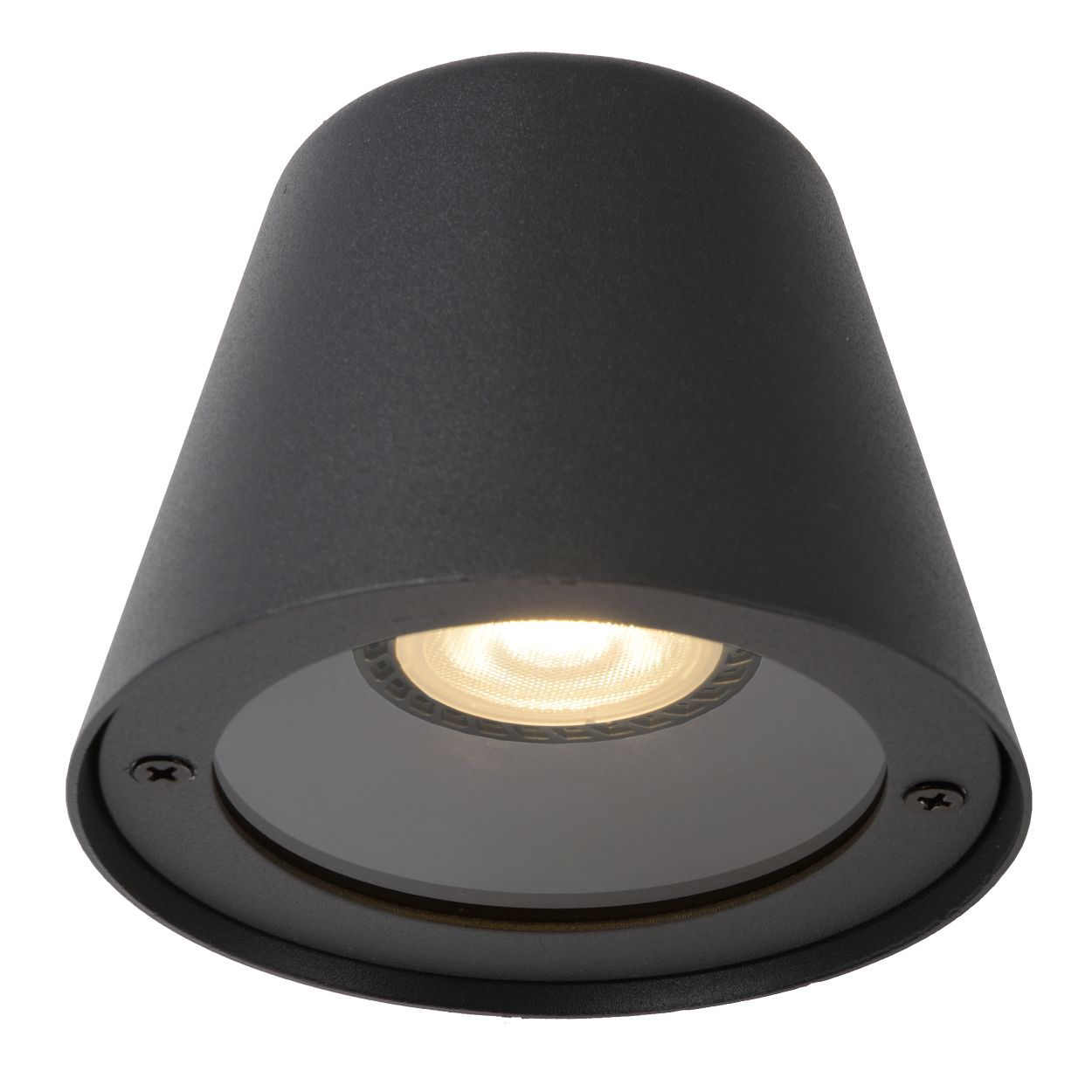 Lucide DINGO-LED - Wandlamp Buiten - LED Dimb. - GU10 - 1x5W 3000K - IP44 - Antraciet