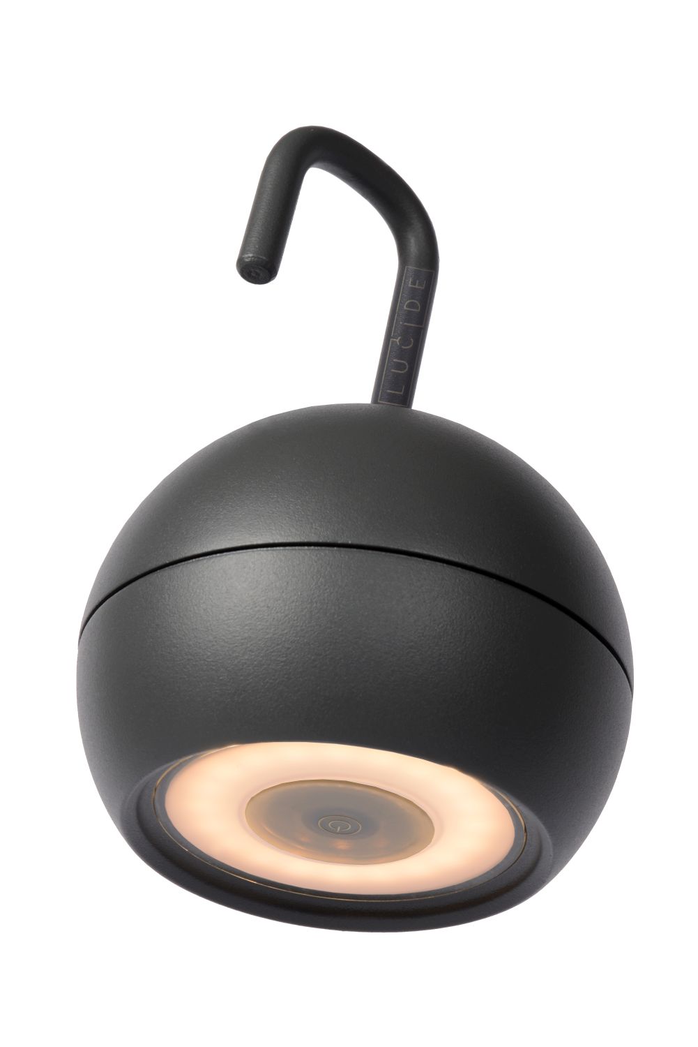 Lucide SPHERE - Oplaadbare Hanglamp Buiten - Accu/Batterij - Ø 10,2 cm - LED Dimb. - 1x2W 2700K - IP54 - 3 StepDim - Antraciet