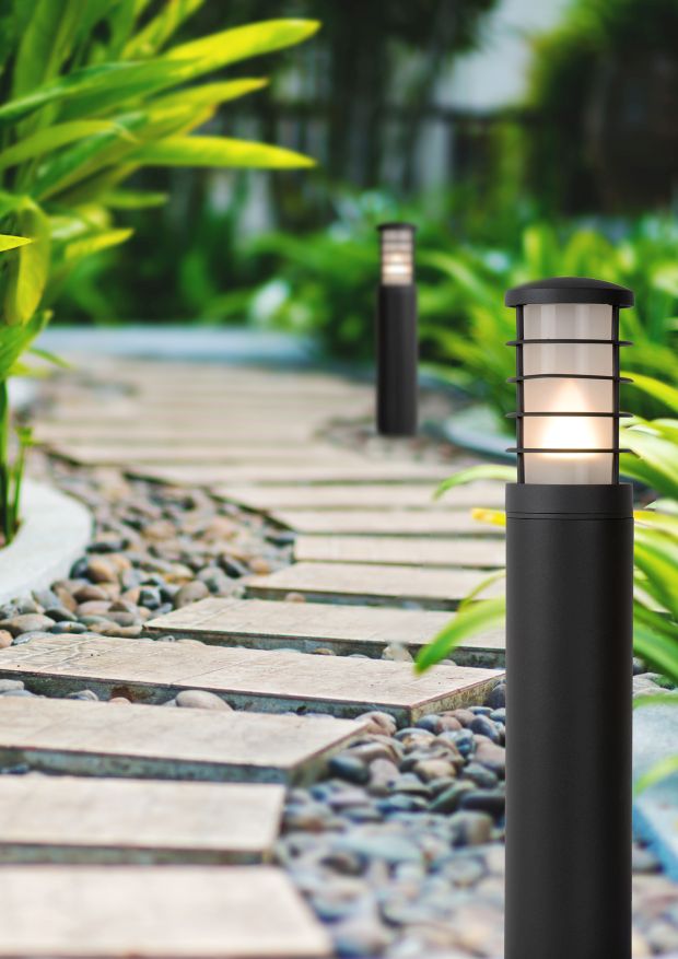 Lucide SOLID - Sokkellamp Buiten - Ø 9 cm - 1xE27 - IP54 - Antraciet