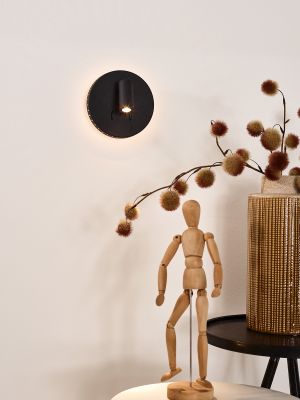 Lucide BENTJER - Wandlamp - Ø 14 cm - LED - 1x11W 3000K - Zwart