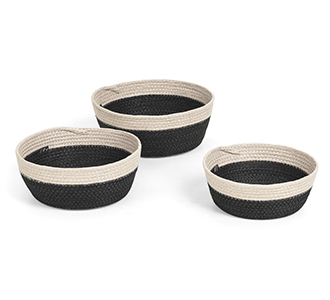 Set Kysna van 3 manden zwart en beige