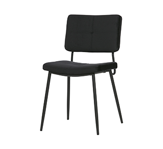 Set of 2 - kaat dining chair velvet black